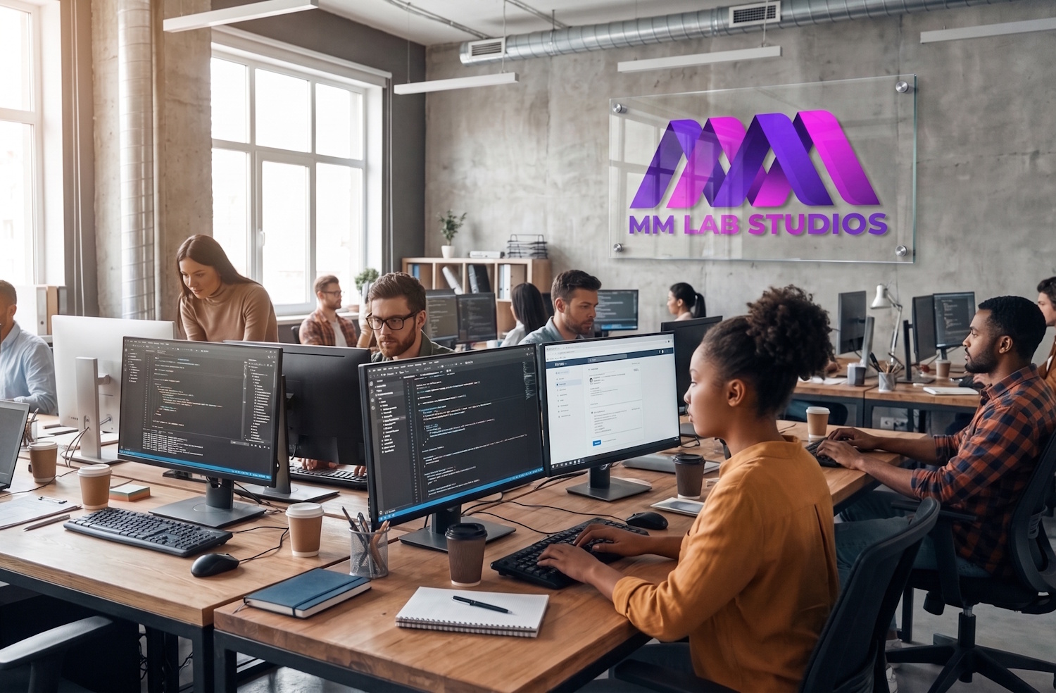 Espacio de trabajo de desarrollo en MM Lab Studios